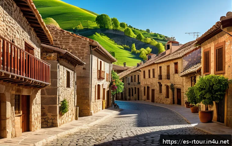 농촌관광기획사 업무 진행 절차 정리 - A charming rural village in Castilla y León, Spain, featuring traditional stone houses with wooden b...